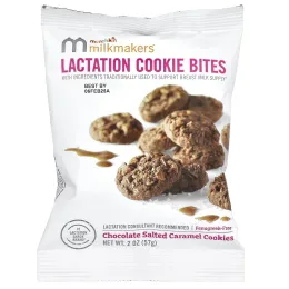 Munchkin, Milkmaker®, грудное печенье, шоколадно-соленое карамельное печенье, 10 пакетиков по 57 г (2 унции)