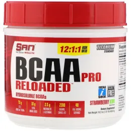 SAN Nutrition, BCAA Pro Reloaded, Клубника и киви, 16,2 унц. (458,8 г)