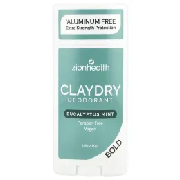 Zion Health, Bold, ClayDry дезодорант, эвкалипт и мята, 2,8 унц. (80 г)