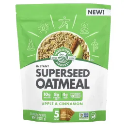 Manitoba Harvest, Овсянка быстрого приготовления, с яблоком и корицей, 5 пакетиков по 51 г (1,8 унции)