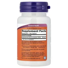 NOW Foods, NMN, 250 мг, 60 растительных капсул