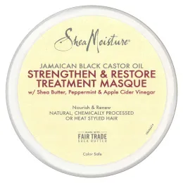 SheaMoisture, ямайское черное касторовое масло, укрепляющая и восстанавливающая маска, 340 мл (12 унции)