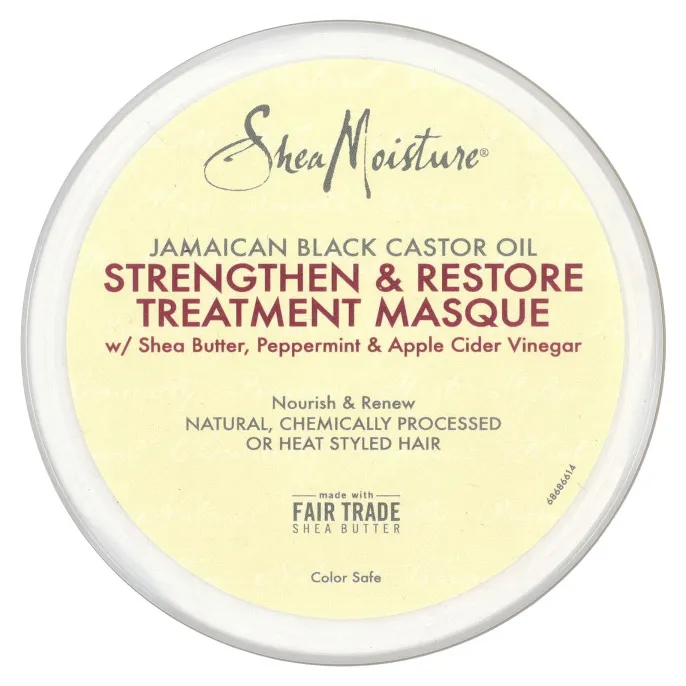 SheaMoisture, ямайское черное касторовое масло, укрепляющая и восстанавливающая маска, 340 мл (12 унции)