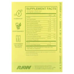 Raw Nutrition, Bum, для восполнения потери жидкости, электролитная формула, лимон и лайм, 20 пакетиков по 5,8 г (0,2 унции)