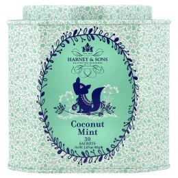 Harney & Sons, кокос и мята, 30 пакетиков, 48 г (1,69 унции)