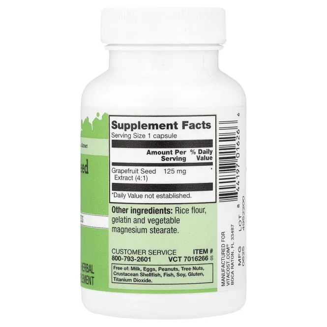 Vitacost, Grapefruit Seed Extract, 125 mg, 100 Capsules