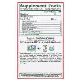 Traditional Medicinals, Organic Cold Care PM, таволга и корица, без кофеина, 16 чайных пакетиков в упаковке, 32 г (1,13 унции)