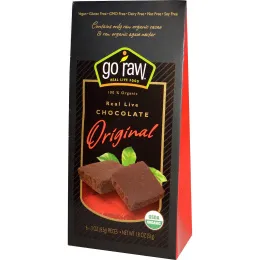 Go Raw, Настоящий живой шоколад, Оригинальный продукт, 6 плиток, 0,3 унции (8,5 г) каждая