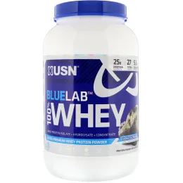 USN, Blue Lab, 100% сыворотка, печенье и сливки, 2 фунта (907,2 г)