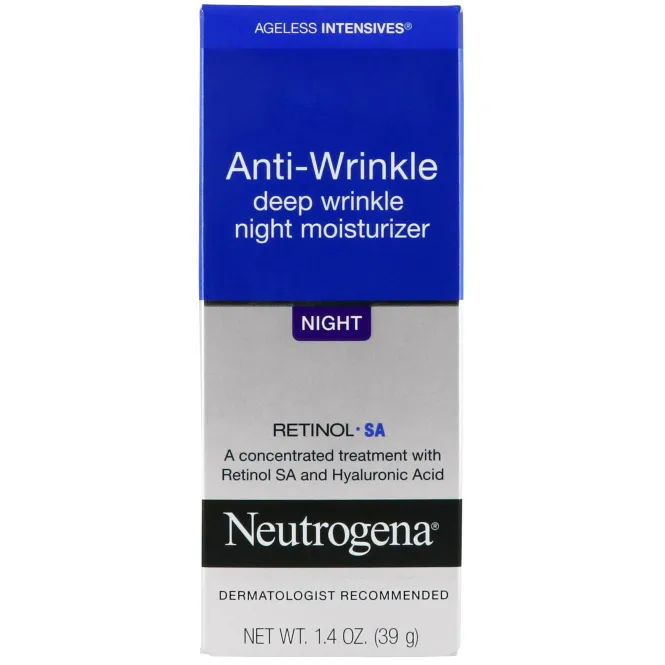 Neutrogena, Ночной увлажняющий крем от глубоких морщин, Ночь, 1,4 унции (39 г)