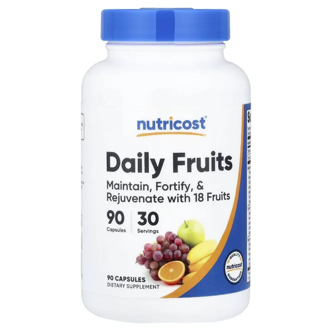 Nutricost, Daily Fruits, фрукты, 90 капсул