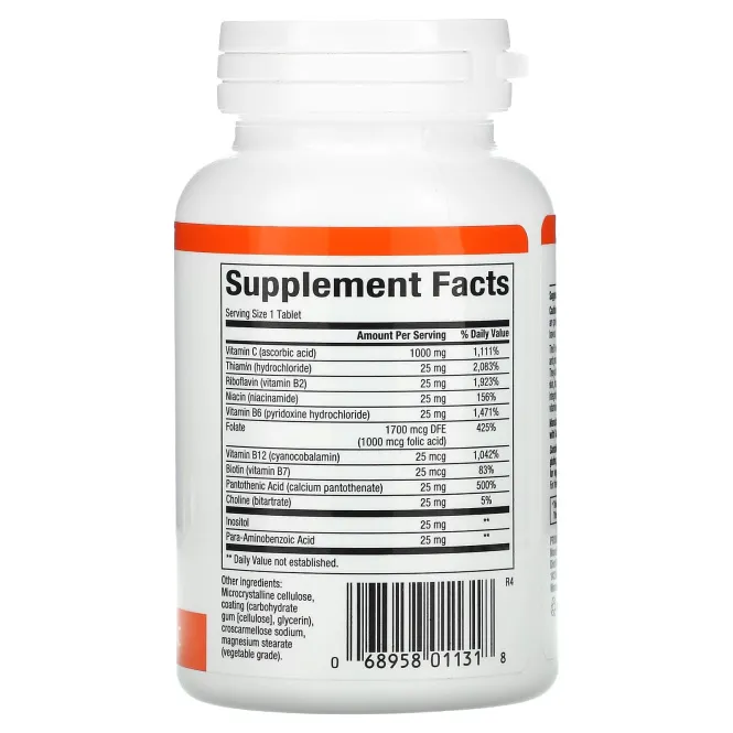 Natural Factors, Stress B Formula, Plus 1000 mg Vitamin C, 90 Tablets