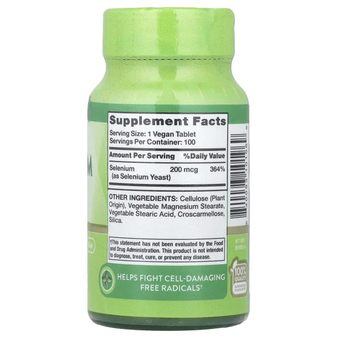 Nature's Truth, Селен, высокая эффективность, 200 мкг, 100 таблеток
