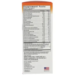 Country Farms, Живая еда, мультивитамин, один раз в день, 60 растительных таблеток