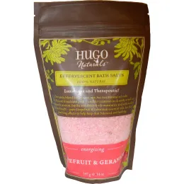 Hugo Naturals, Искрометная соль для ванны, грейпфрут и герань, 397 г (14 унций)