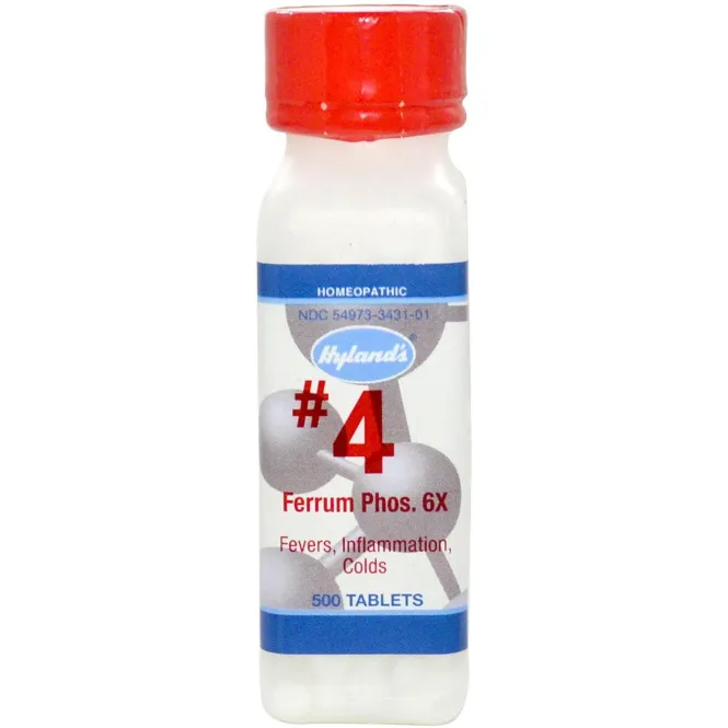Hyland's Naturals, Фосфат железа 6X, №4, 500 таблеток
