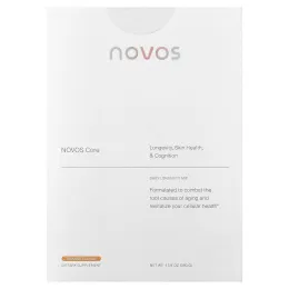NOVOS, Novos Core, смесь для долголетия, для ежедневного приёма, апельсин, 30 пакетиков по 13 г (0,46 унции)
