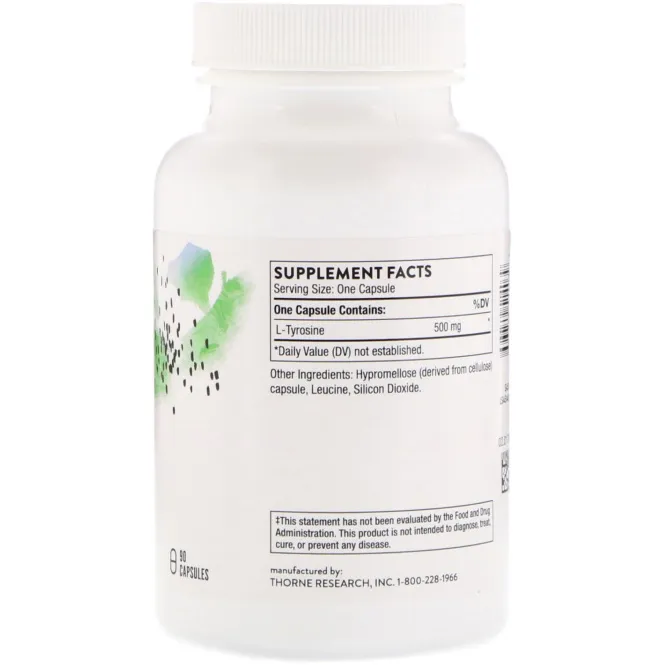 Thorne Research, L-тирозин, 90 капсул