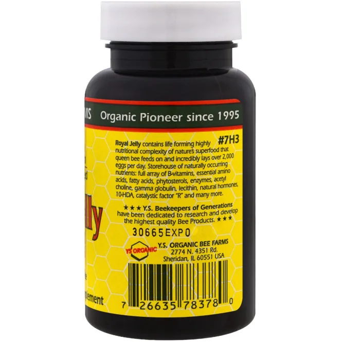 Y.S. Eco Bee Farms, Маточное желе, 2000 мг, 35 капсул