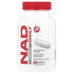 Metabolic Nutrition, NAD DAILY ™, омолаживающее средство на клеточном уровне, 30 капсул