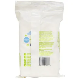 BabyGanics, Смываемые детские салфетки, без запаха, 60 салфеток