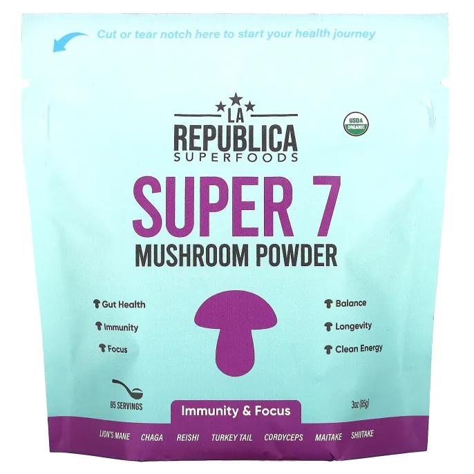 LA Republica, Super 7, грибной порошок, 85 г (3 унции)
