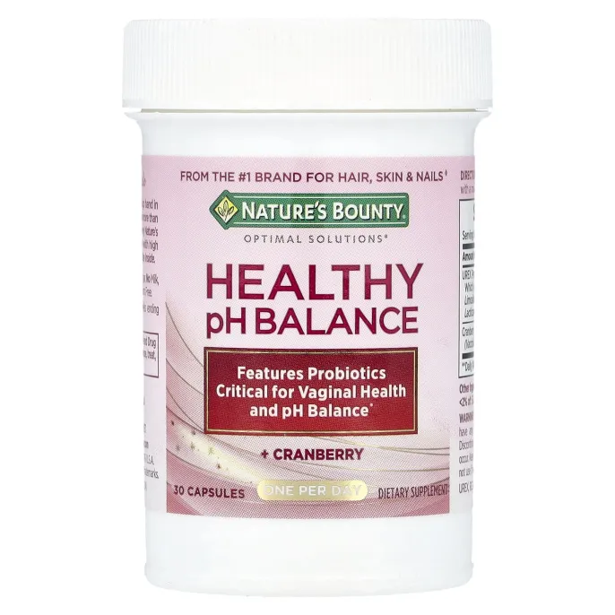 Nature's Bounty, Healthy PH Balance + Cranberry`` 30 капсул