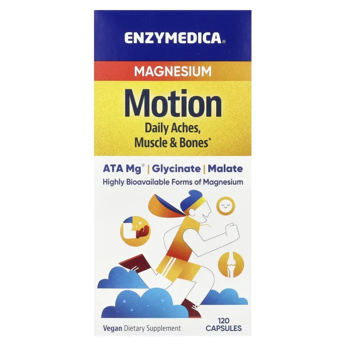Enzymedica, Motion, магний, 120 капсул