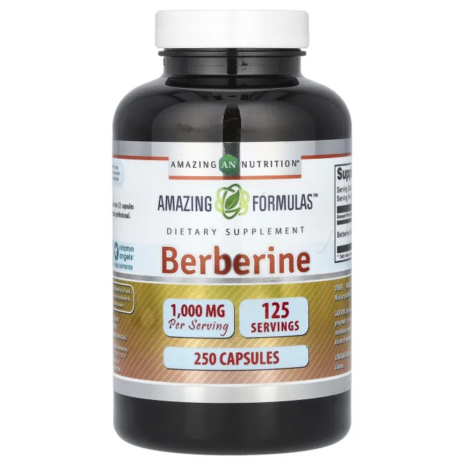 Amazing Nutrition, берберин, 1000 мг, 250 капсул (500 мг в 1 капсуле)