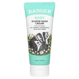 Badger Company, Крем для пеленок, календула с пчелиным воском и подсолнечником, 87 мл (2,9 жидких унций)