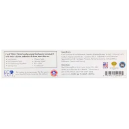 CORAL LLC, Coral White Toothpaste, Mint, 6 oz (170 g)