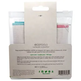 EcoTools, Муслиновые Полирующие Салфетки, 2 Салфетки