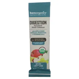 BareOrganics, Средство для улучшения пищеварения, органический лимон, 12 пакетиков в стиках по 7 г (0,25 унции)