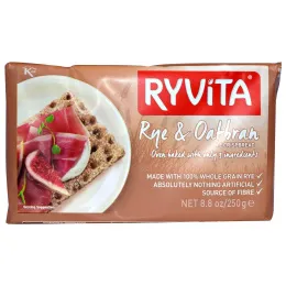 Ryvita, Оригинальные ржаные хрустящие хлебцы с овсяными отрубями, 8,8 унции (250 г)