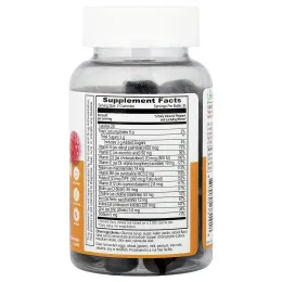 Lifeable, Мультивитамины с железными жевательными мармеладками, малина, 60 жевательных таблеток