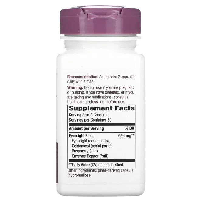 Nature's Way, травяная смесь очанки, 694 мг, 100 веганских капсул (347 мг в 1 капсуле)