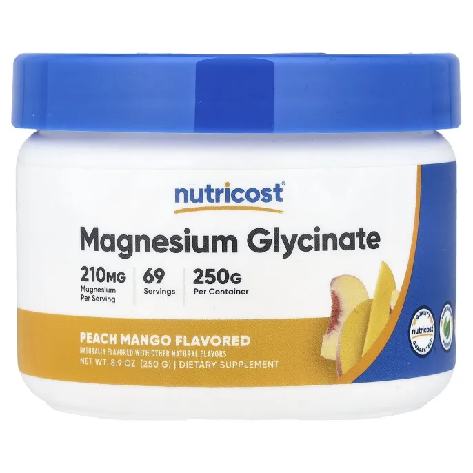 Nutricost, глицинат магния, персик и манго, 250 г (8,9 унции)