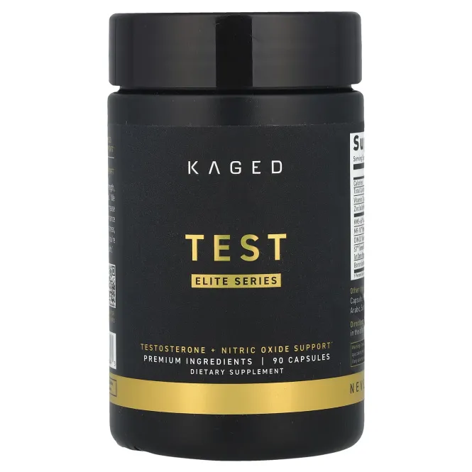 Kaged, Elite Series, Test, поддержка тестостерона и оксида азота, 90 капсул