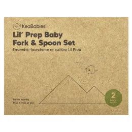 KeaBabies, Lil 'Prep, набор детских вилок и ложек, для детей от 6 месяцев, Desert``, 2 шт.