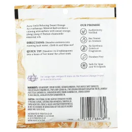 Aura Cacia, Ароматерапевтическое минеральное средство для ванны, расслабляющий сладкий апельсин, 2,5 унции (70,9 г)