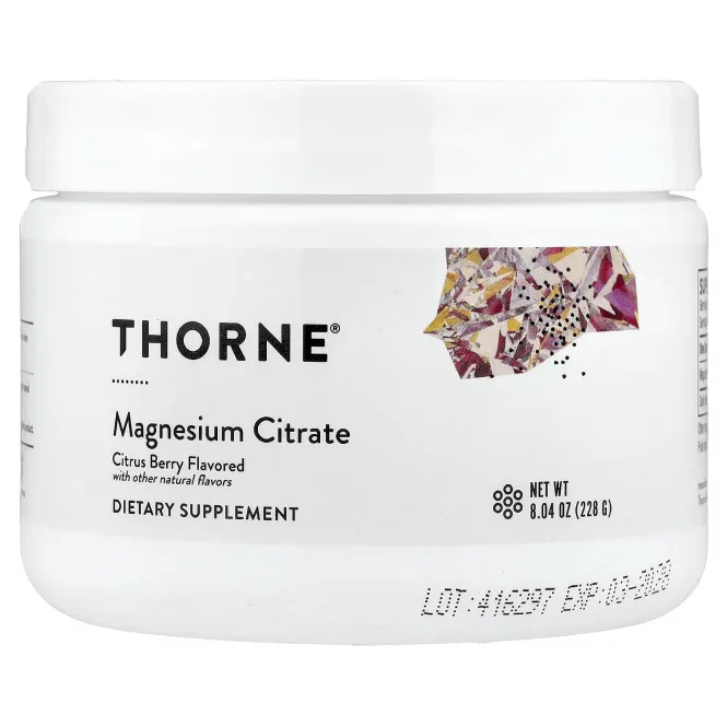 Thorne, цитрат магния, цитрус, ягоды, 228 г (8,04 унции)