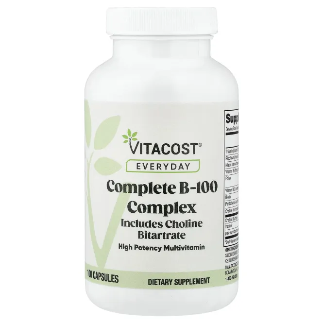 Vitacost, Everyday, комплекс витаминов B100, 100 капсул