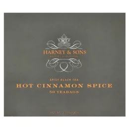 Harney & Sons, Пряный черный чай, горячая корица, 50 чайных пакетиков, 90 г (3,17 унции)