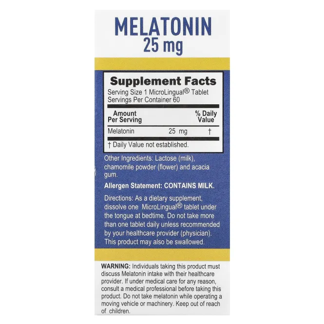 Superior Source, Мелатонин (25 мг) - Дополнительная сила 60 таблеток