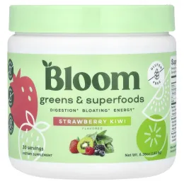 Bloom, Greens & Superfoods, клубника и киви, 180,9 г (6,38 унции)