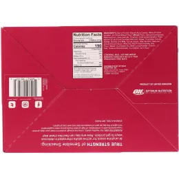 Optimum Nutrition, Протеиновые вафли, шоколадно-малиновый крем, 9 упаковок, по 1,45 унции (41 г) каждая