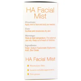 Hyalogic, HA, спрей-дымка для лица с гиалуроновой кислотой, 2 унции (59 мл)