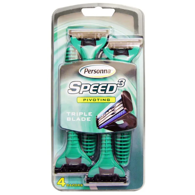 Personna Razor Blades, Тройное лезвие, Speed 3, 4 бритвы