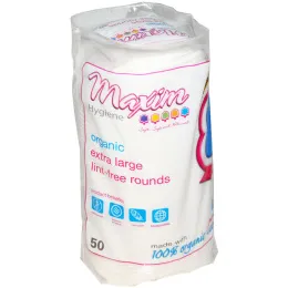 Maxim Hygiene Products, Органические большие безворсовые диски, 50 дисков