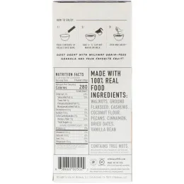 Wildway, Grain Free Instant Hot Cereal, Cinnamon Roll, 4 Packets, 7 oz (198 g)